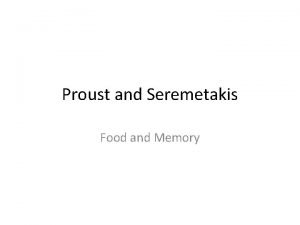 Proust food