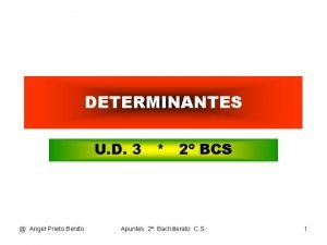 Determinante de segundo orden