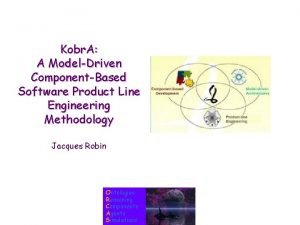 Kobr A A ModelDriven ComponentBased Software Product Line