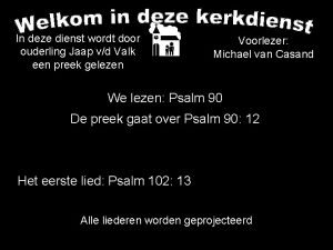 Psalm 90 liedboek