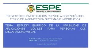 PROYECTO DE INVESTIGACIN PREVIO LA OBTENCIN DEL TTULO