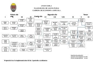 UNAHCURLA FLUJOGRAMA DE ASIGNATURAS CARRERA DE ECONOMA AGRCOLA