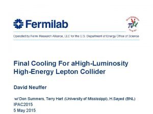 Final Cooling For a HighLuminosity HighEnergy Lepton Collider