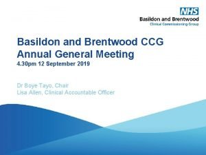 Basildon and Brentwood CCG Annual General Meeting 4