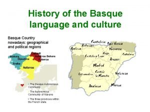 History of the basque language