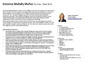 Veronica Mullally Muoz Partner New York Veronica Mullally