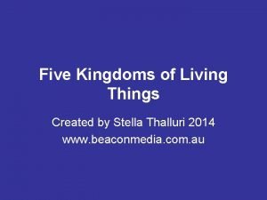 Five Kingdoms of Living Things Created by Stella