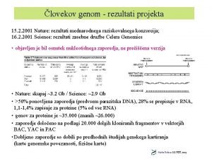 lovekov genom rezultati projekta 15 2 2001 Nature