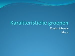 Karakteristieke groepen