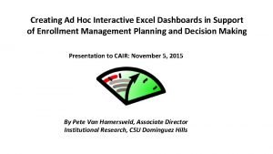 How to build interactive excel dashboards