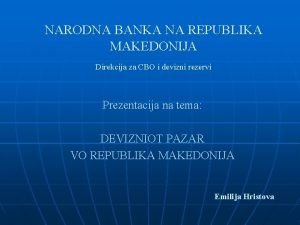 Narodna banka makedonije