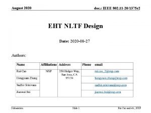 August 2020 doc IEEE 802 11 201375 r