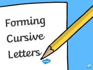 How to write a v in cursive