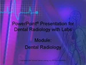 Dental radiography techniques ppt