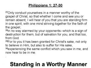 Philippians 1:27-30