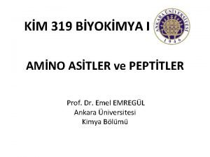 KM 319 BYOKMYA I AMNO ASTLER ve PEPTTLER