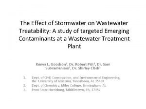 The Effect of Stormwater on Wastewater Treatability A