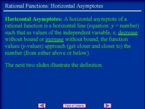 Horizontal asymptote