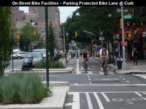 OnStreet Bike Facilities Parking Protected Bike Lane Curb