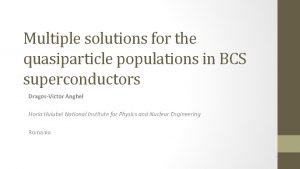 Multiple solutions for the quasiparticle populations in BCS