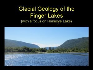 Finger lakes formation Finger lakes formation