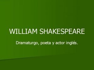 Dramaturgo poeta y actor english