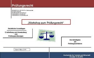 Prfungsrecht HMMERICH BISCHOFF in Partnerschaft Christiane Wagner Rechtsanwltin