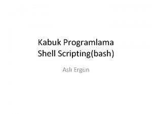 Shell programlama