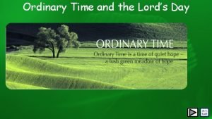 Ordinary time facts