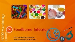 MEDI 2371 FOOD Microbiology Foodborne Infections Prof Dr