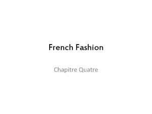 What is france famous for in fashion