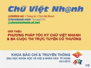 GII THIU PHNG PHP TC K CH VIT