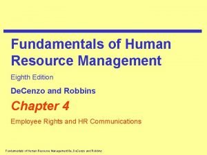 Fundamentals of Human Resource Management Eighth Edition De