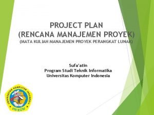 Project plan contoh