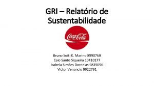 GRI Relatrio de Sustentabilidade Bruno Soiti K Marino