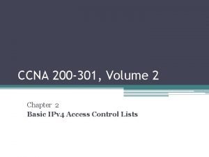 CCNA 200 301 Volume 2 Chapter 2 Basic