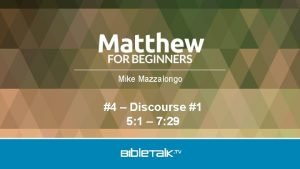 Mike Mazzalongo 4 Discourse 1 5 1 7