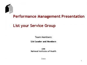 Performance management presentation