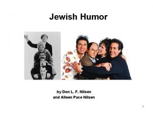 Jewish Humor by Don L F Nilsen and