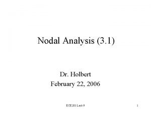 Nodal analysis