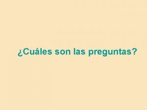 Preguntas de cul
