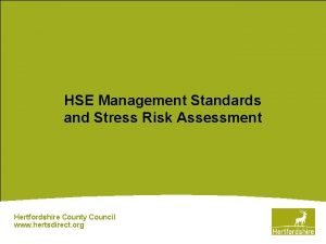 Hse management standards Hse management standards