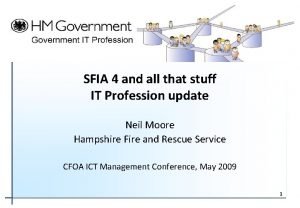 SFIA 4 and all that stuff IT Profession