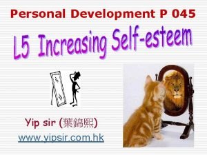 Personal Development P 045 Yip sir www yipsir