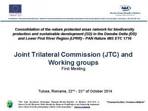 Consolidation of the nature protected areas network for