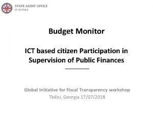 Budget monitor georgia