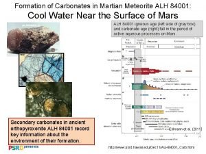 Formation of Carbonates in Martian Meteorite ALH 84001