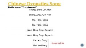 Chinese dynasties song