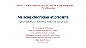 Master 1 Mdecine palliative soins thique et maladies