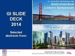 16 18 Jan 2014 San Francisco USA Gastrointestinal